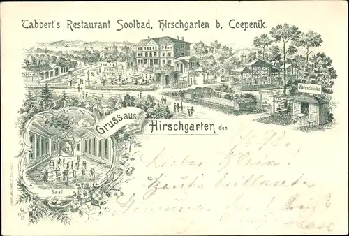 Litho Berlin Köpenick Friedrichshagen Hirschgarten, Tabbert's Restaurant Soolbad