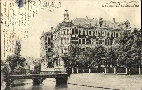 Ak Erfurt in Thüringen, Hotel Europäischer Hof