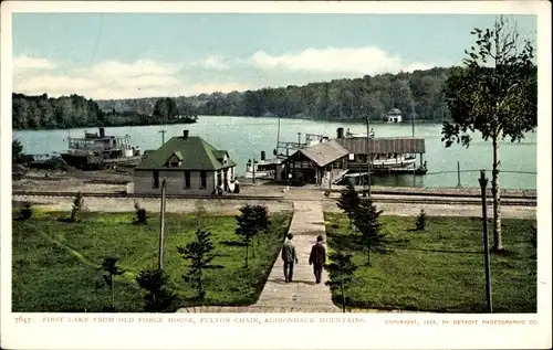 Ak New York USA, Fulton Chain Lake, Adirondack Mountains