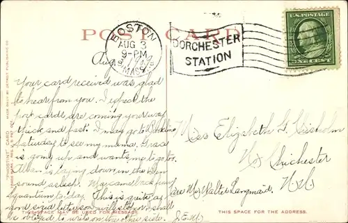 Ak Boston Massachusetts USA, Fahrbahn in den Bergen