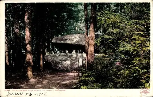 Ak New York USA, Alligator Rock, in der Nähe von South Lake, Catskill Mountains