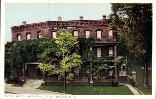 Ak Plattsburg Missouri New York USA, Hotel Witherill