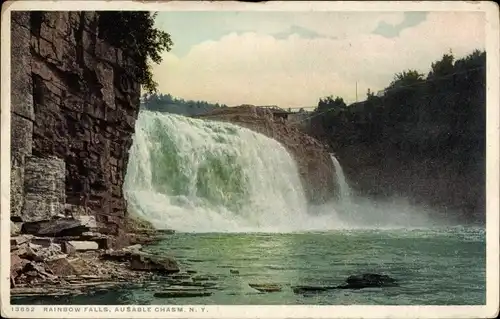 Ak New York USA, Rainbow Falls, Ausable Chasm