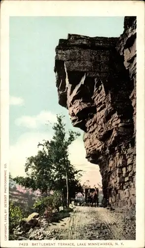 AK New York USA, Zinnenterrasse, Lake Minnewaska