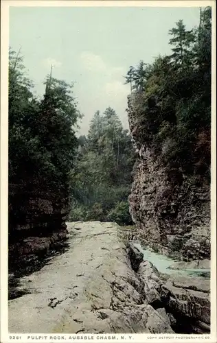 Ak New York USA, Pulpit Rock, Ausable Chasm