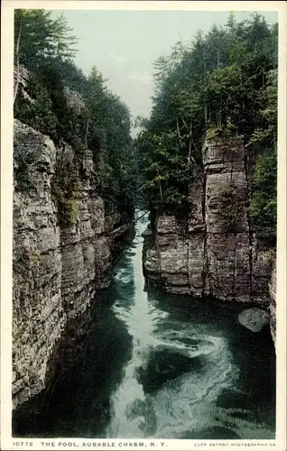 Ak New York USA, der Pool, Ausable Chasm