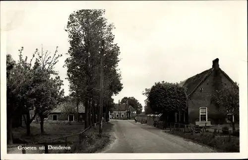 Foto Ak Donderen Drenthe, Straße