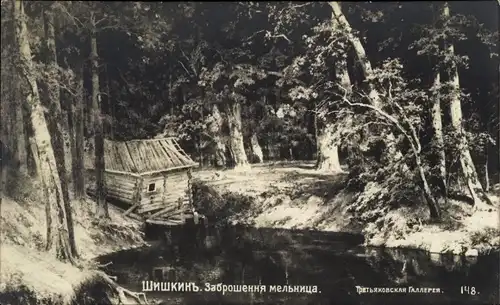 Künstler Ak Schischkin, Verlassene Mühle