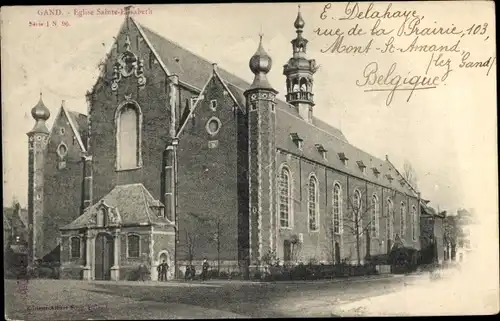 Ak Gand Gent Ostflandern, Eglise Sainte-Elisabeth