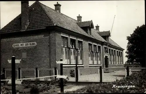 Ak Kruiningen Zeeland, Schule