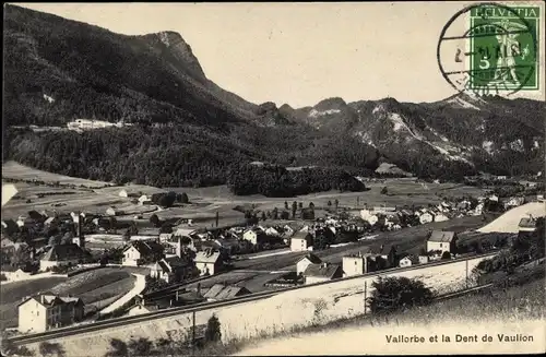 Ak Vallorbe Kanton Waadt, Panorama, Dent de Vaulion