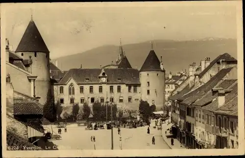 Ak Yverdon les Bains Kanton Waadt, Schloss