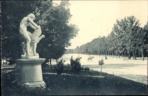 Ak Madrid, Spanien, Retiro-Park, Paseo de Coches