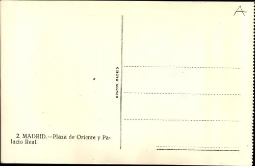 Ak Madrid, Spanien, Plaza de Oriente und Königspalast