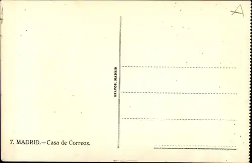 Ak Madrid, Spanien, Postamt