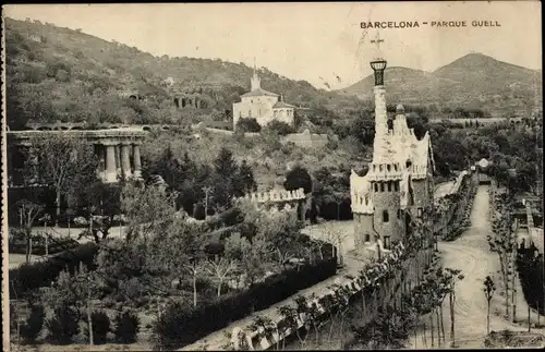 AK Barcelona Katalonien Spanien, Park Güell