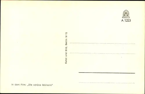 Ak Schauspielerin Hertha Feiler, Die schöne Müllerin