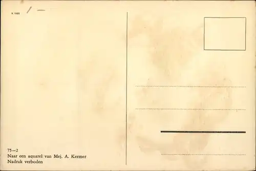 Künstler Ak Kermer, A., Kind-Portrait, Lockige Haare