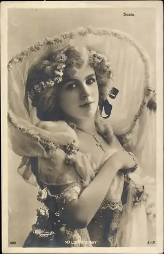 Ak Schauspielerin Maud O'drby Reutlinger, Portrait