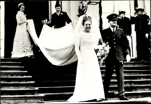 Ak Prinzessin Margriet der Niederlande, Pieter van Vollenhoven, Hochzeit 1967