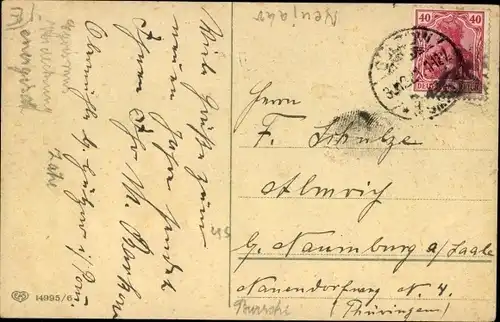 Glitzer Ak Kirche, Frau, Winterszene, Bäume