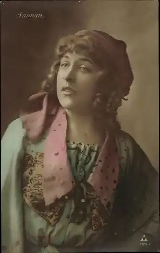 Ak Opernsängerin Geraldine Farrar, Portrait