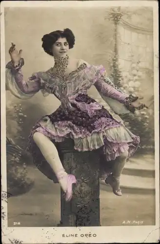 Ak Schauspielerin Eline Oréo, Portrait