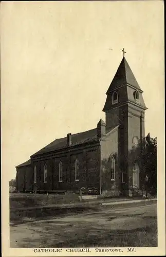 Ak Taneytown Maryland USA, Katholische Kirche