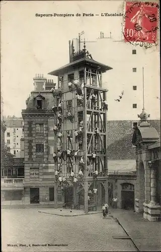 Ak Paris, Feuerwehrleute, Eskalation