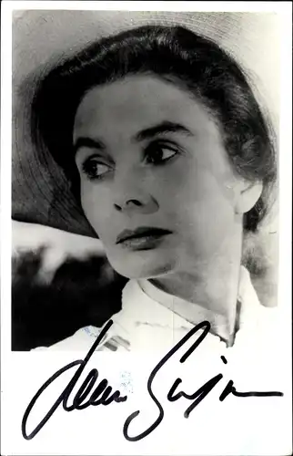 Ak Schauspielerin Jean Simmons, Portrait, Autogramm