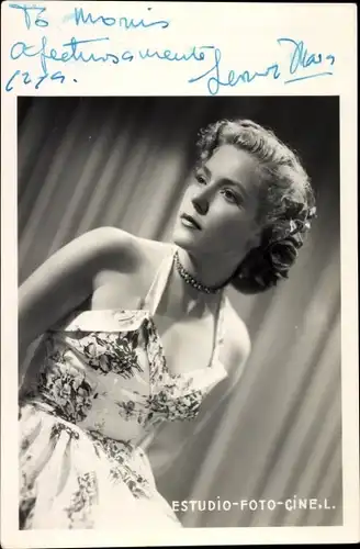 Foto Ak Schauspielerin Leonor Mara, Portrait, Autogramm