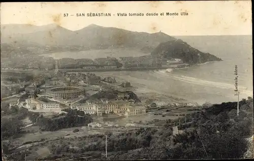 Ak Donostia San Sebastián Baskenland, Blick vom Monte Ulia