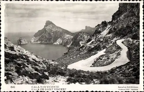Ak Cala San Vicente Mallorca Balearen, Panorama