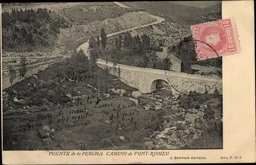 Ak Font Romeu Odeillo Via Pyrenees Orientales, Hängebrücke