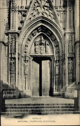 Ak Sevilla Andalusien, Kathedrale, Puerta del Batisterio