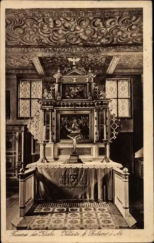 Ak Ketzür Butzow im Havelland, Kirche, Innenansicht, Altar