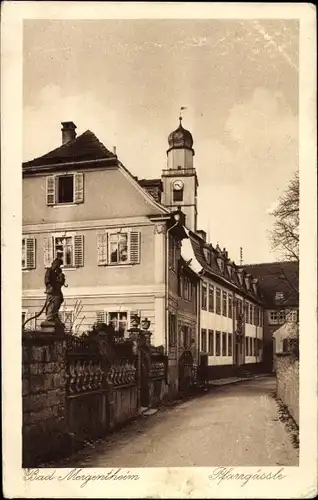 Ak Bad Mergentheim in Tauberfranken, Pfarrgässle, Turm