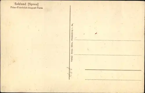 Ak Sohland an der Spree Lausitz, Prinz-Friedrich-August-Turm