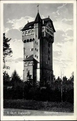 Ak Grafenwöhr in Bayern, Truppenübungsplatz, Wasserturm