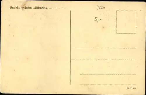 Ak Mittweida in Sachsen, Erziehungsheim, Fürsorgeverband Leipzig