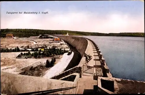 Ak Muldenberg Grünbach im Vogtland, Talsperre Muldenberg