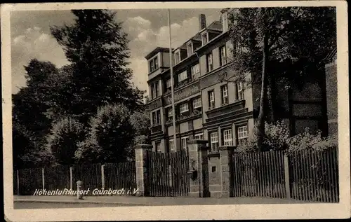 Ak Grünbach im Vogtland, Post-Erholungsheim