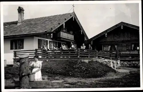 Foto Ak Hundham Fischbachau in Oberbayern, Schwarzenberg Alm