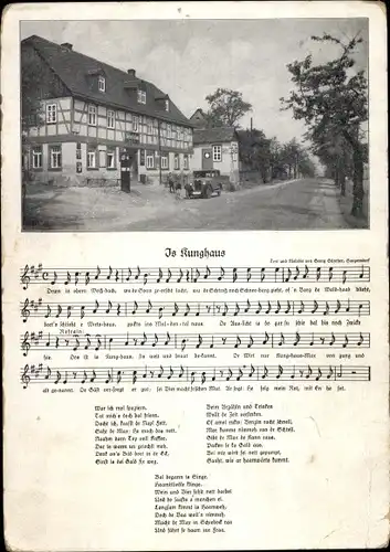 Lied Ak Weißbach Langenweißbach, Gasthaus zum Kuchenhaus, Inh. Max Müller, Ds Kunghaus