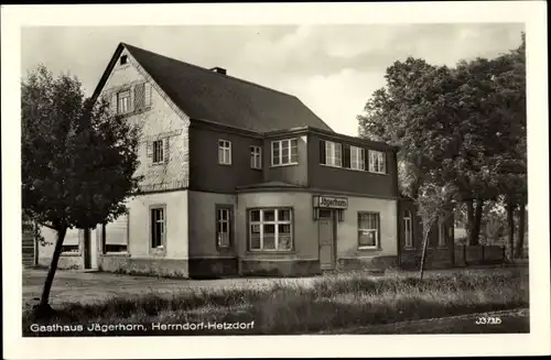 Ak Herrndorf Hetzdorf Halsbrücke Sachsen, Gasthaus Jägerhorn