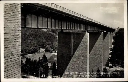 Ak Siebenlehn Großschirma in Sachsen, Reichsautobahnbrücke, Muldental