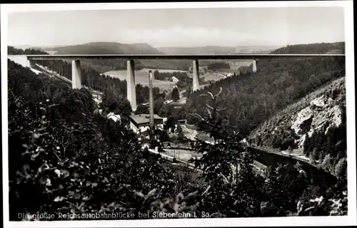 Ak Siebenlehn Großschirma in Sachsen, Reichsautobahnbrücke Muldental