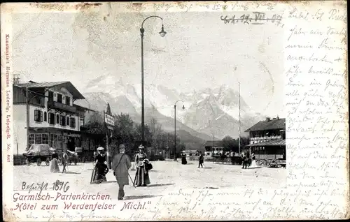 Ak Garmisch Partenkirchen in Oberbayern, Hotel zum Werdenfelser Michl
