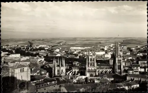 Ak Burgos Kastilien und León, Kathedrale, Panorama