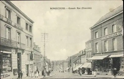Ak Bon Secours Bonsecours Péruwelz Hennegau, Hauptstraße, Kaufhaus